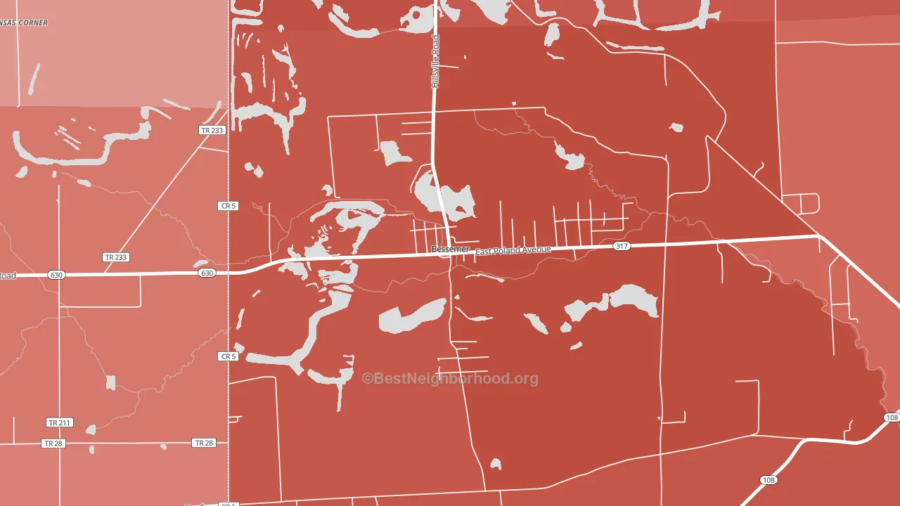 16112, PA block-group political-lean map