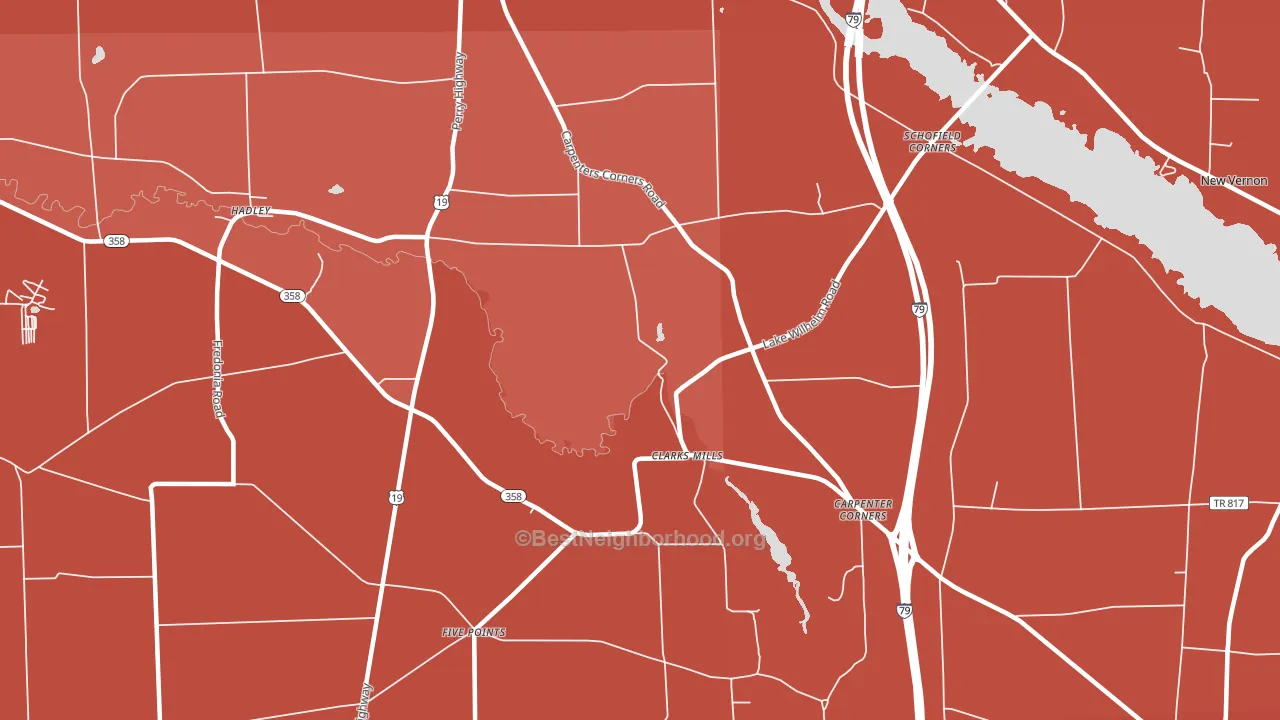 16114, PA block-group political-lean map