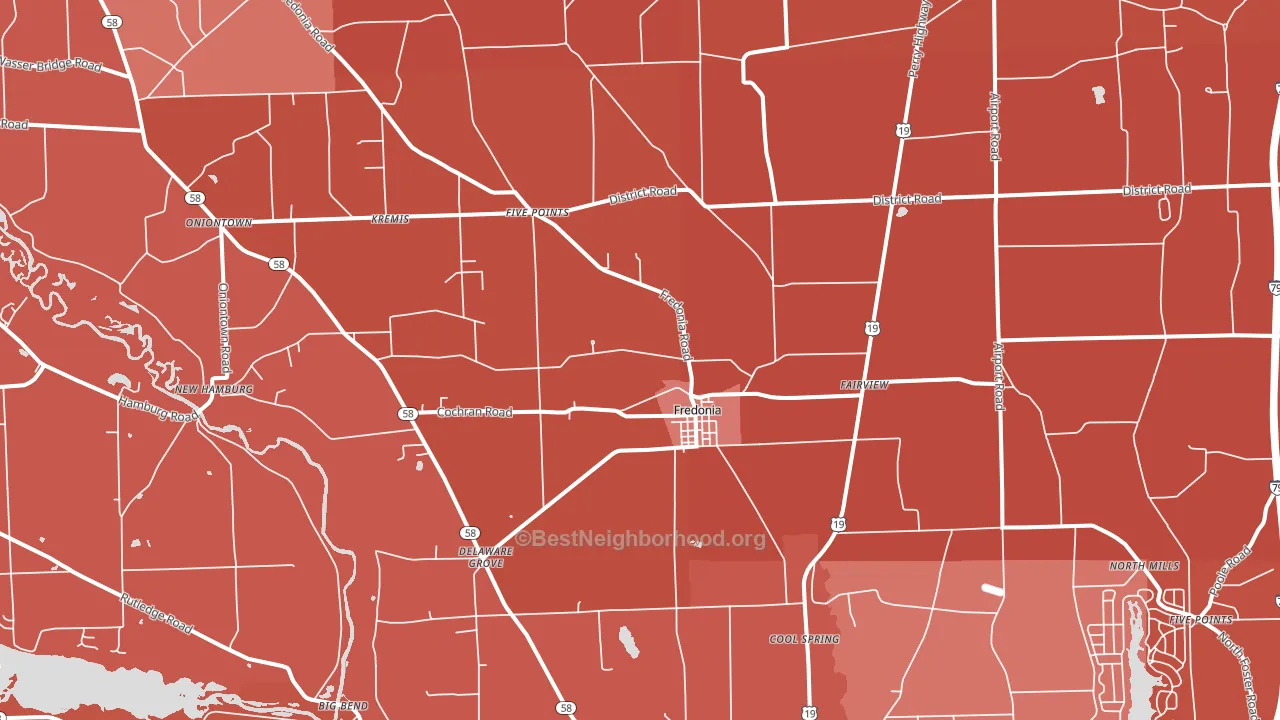 16124, PA block-group political-lean map
