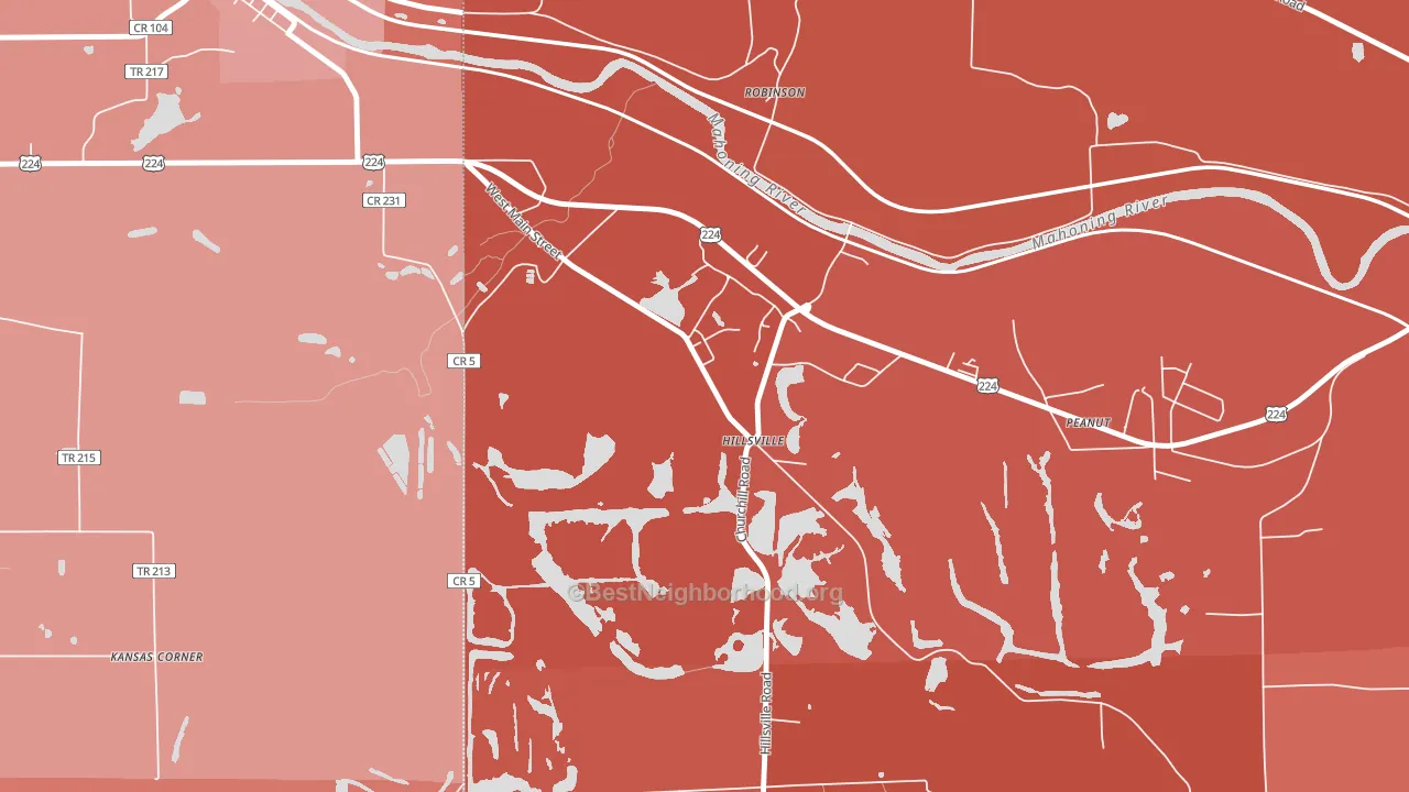 16132, PA block-group political-lean map