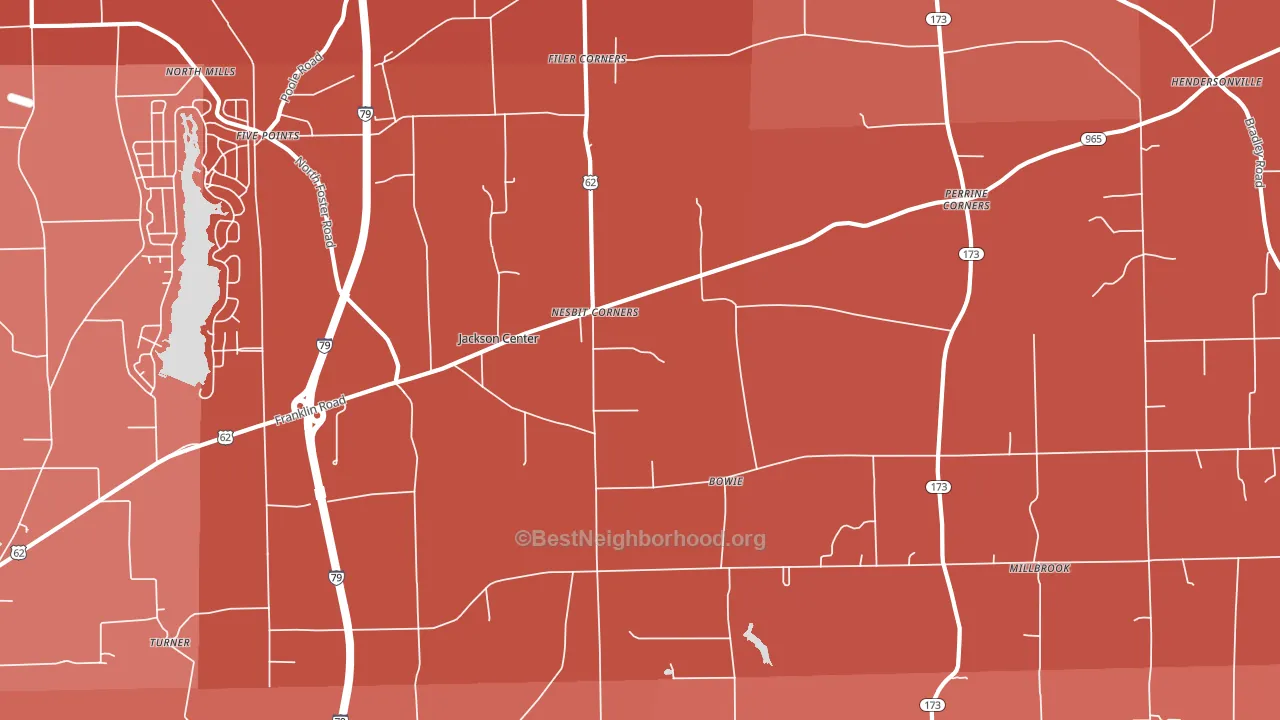 16133, PA block-group political-lean map
