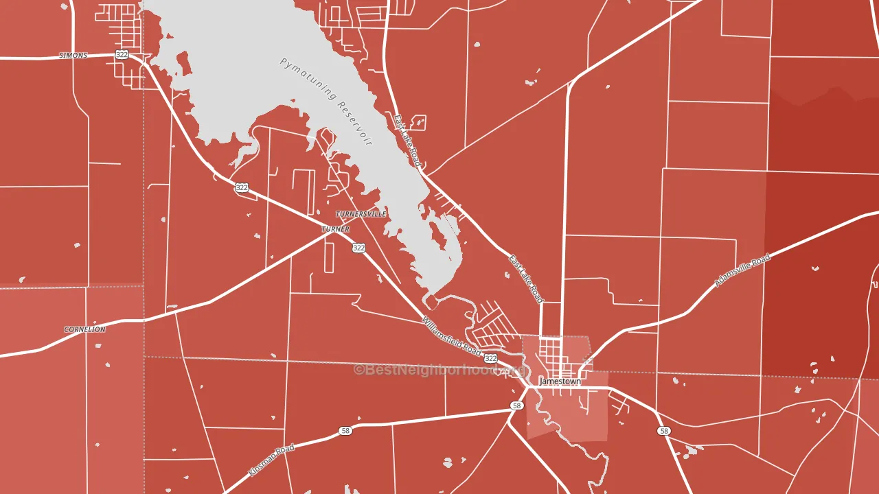16134, PA block-group political-lean map