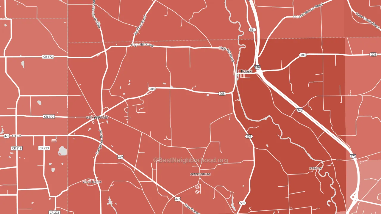 16143, PA block-group political-lean map