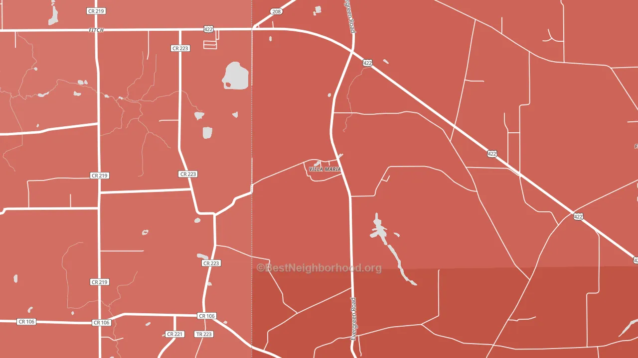 16155, PA block-group political-lean map