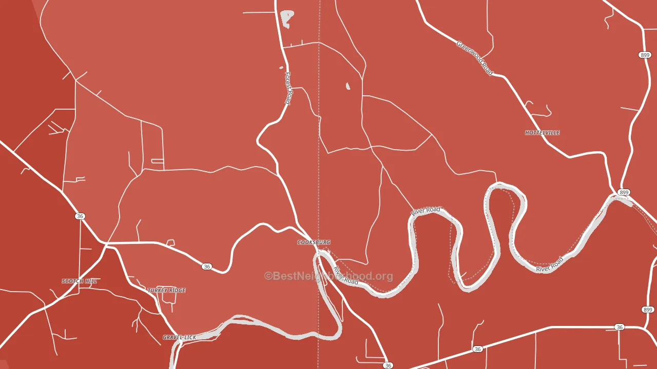 16217, PA block-group political-lean map