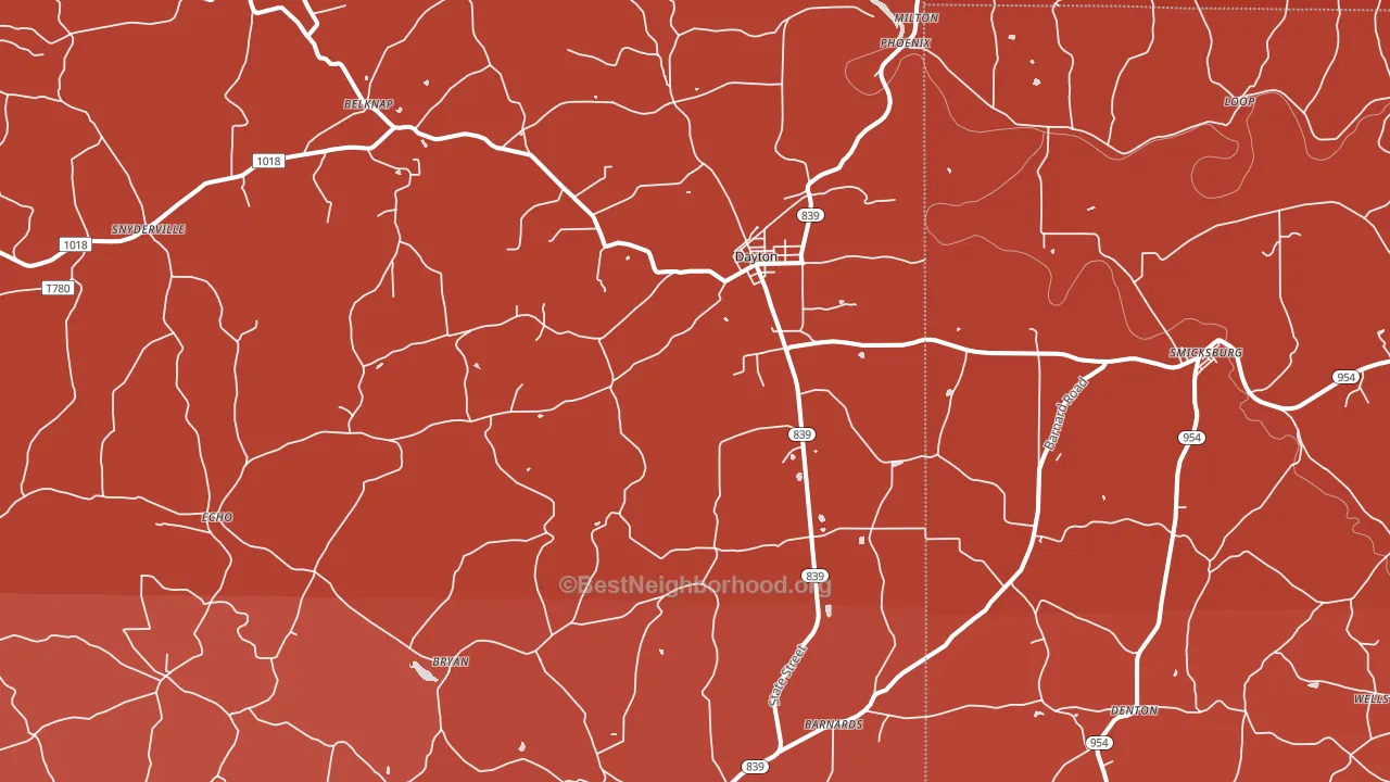 16222, PA block-group political-lean map