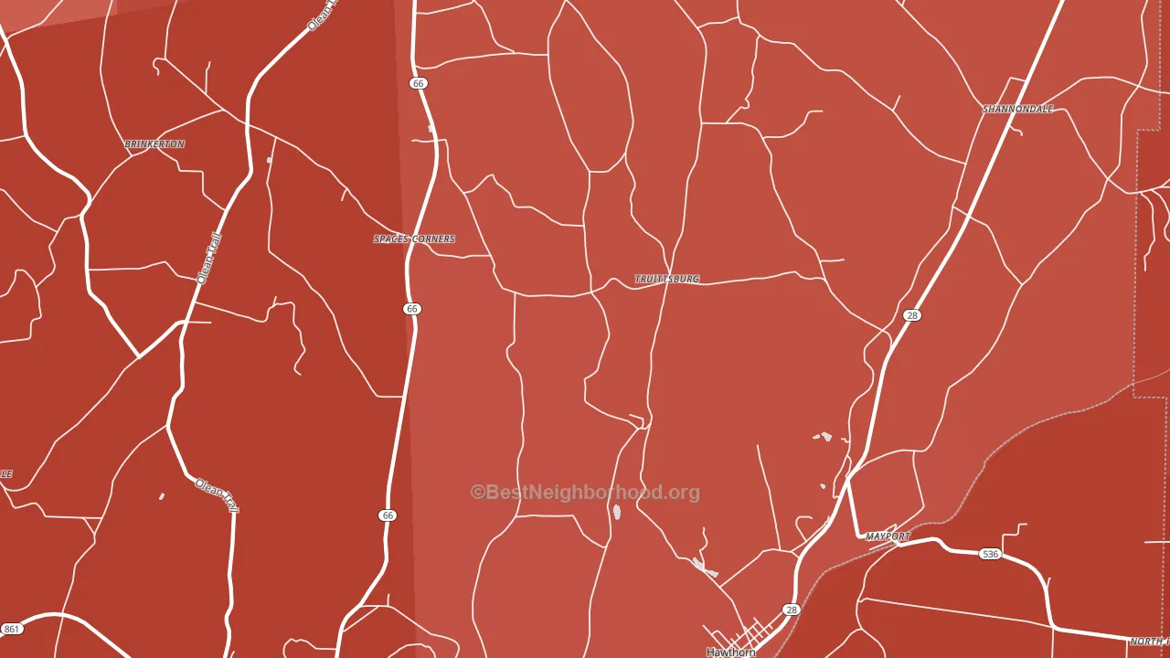 16224, PA block-group political-lean map