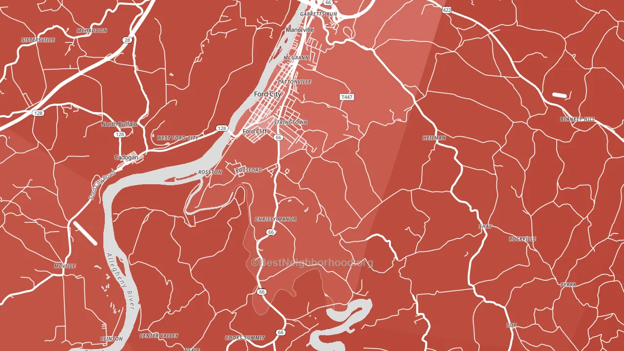 16226, PA block-group political-lean map