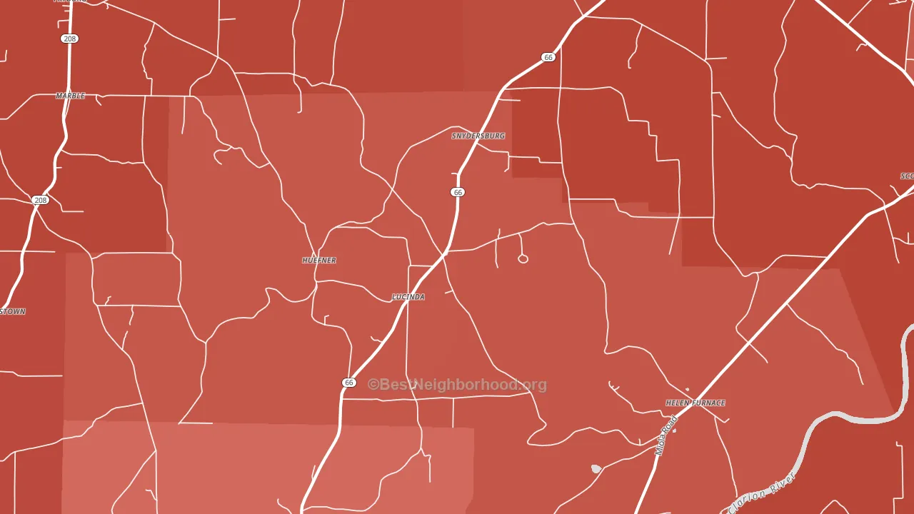 16235, PA block-group political-lean map