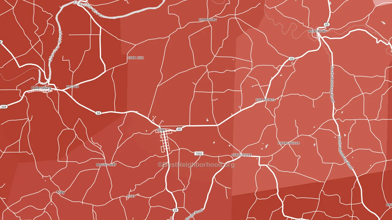 16255, PA block-group political-lean map
