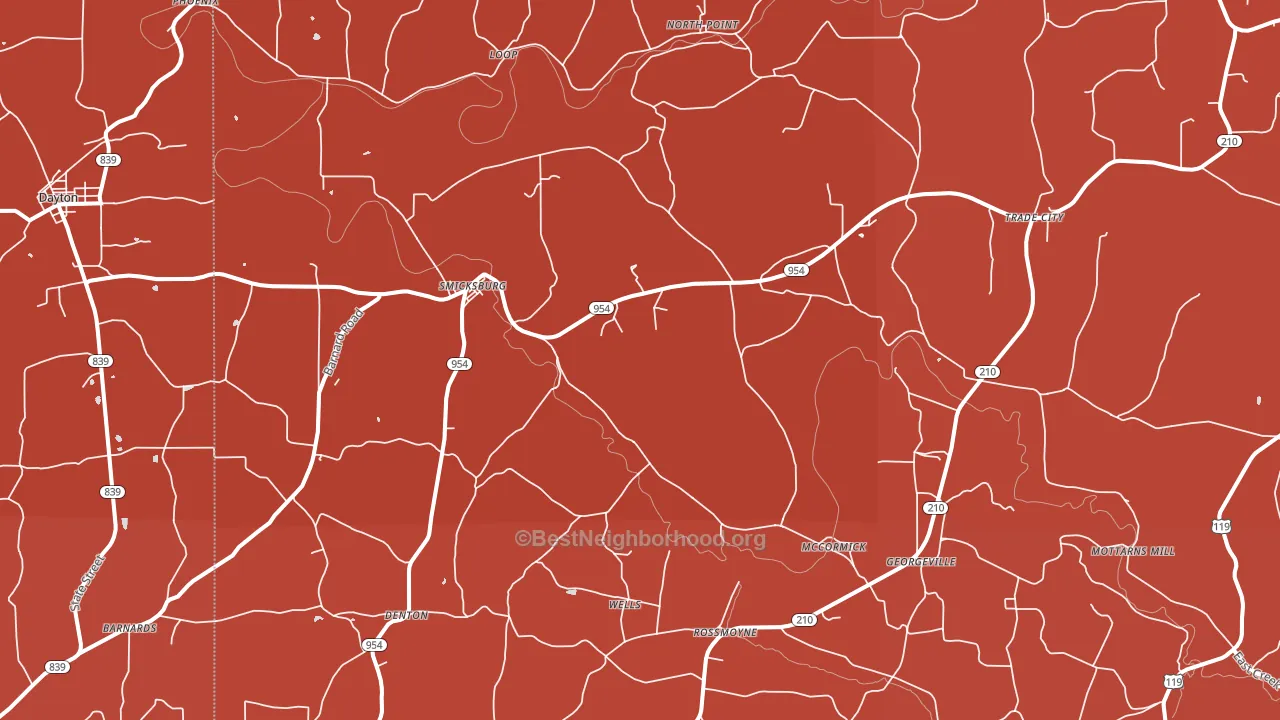 16256, PA block-group political-lean map