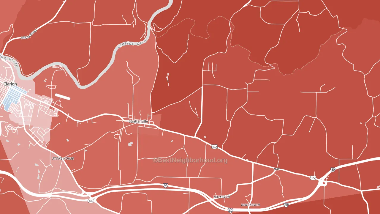 16258, PA block-group political-lean map
