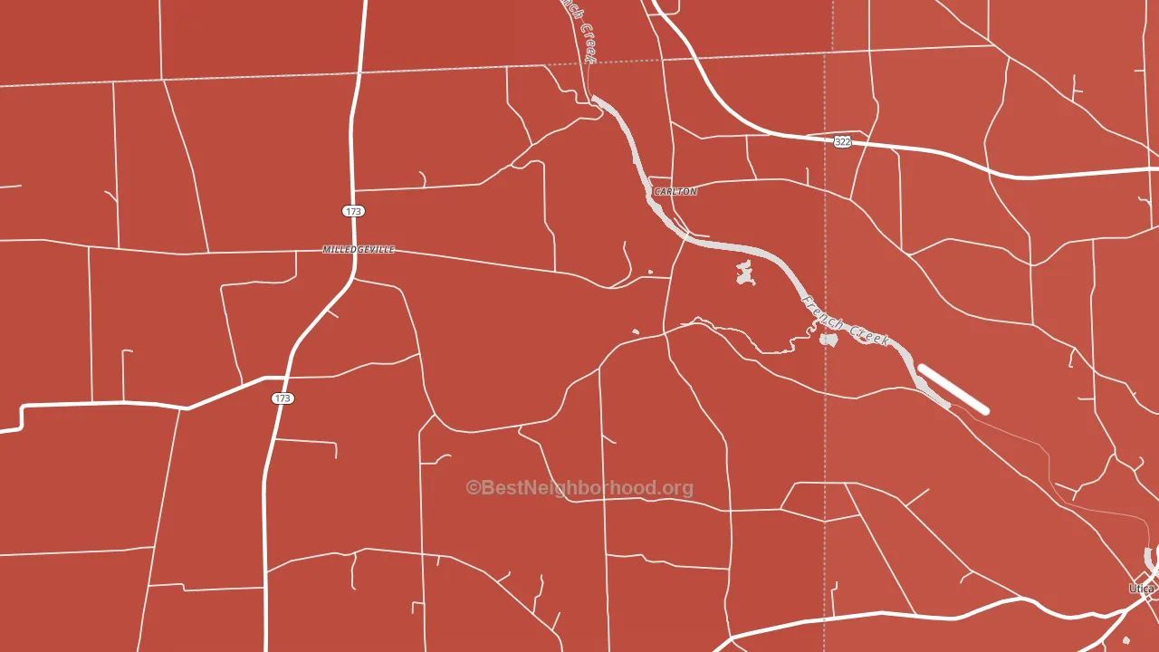 16311, PA block-group political-lean map