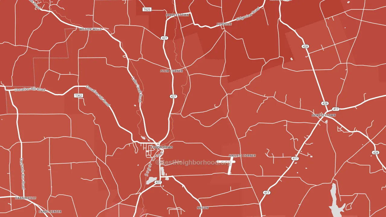 16317, PA block-group political-lean map