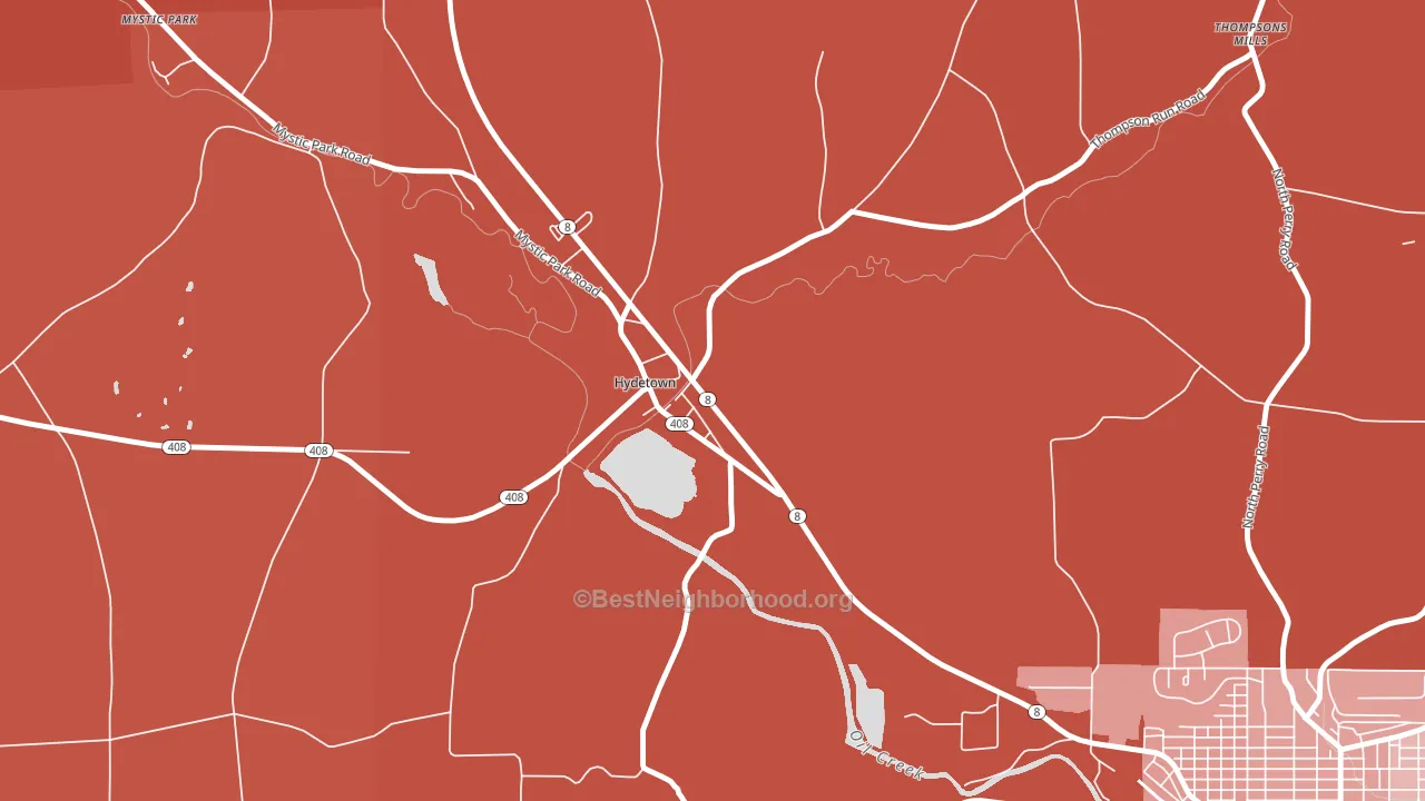 16328, PA block-group political-lean map