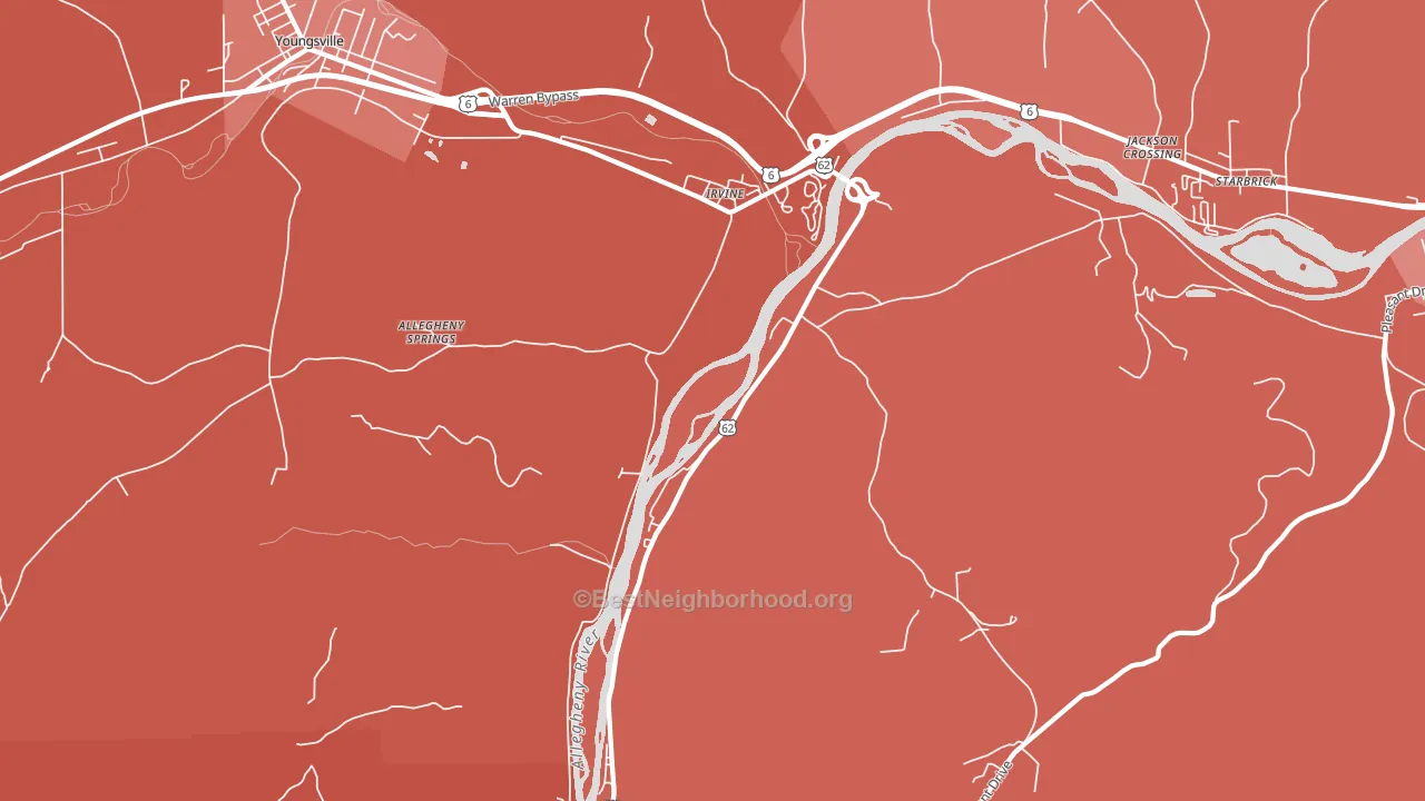 16329, PA block-group political-lean map