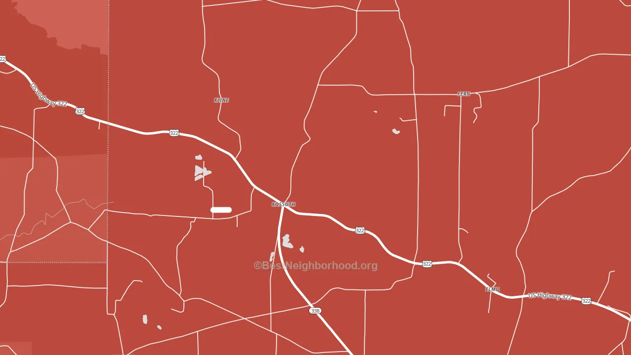 16331, PA block-group political-lean map