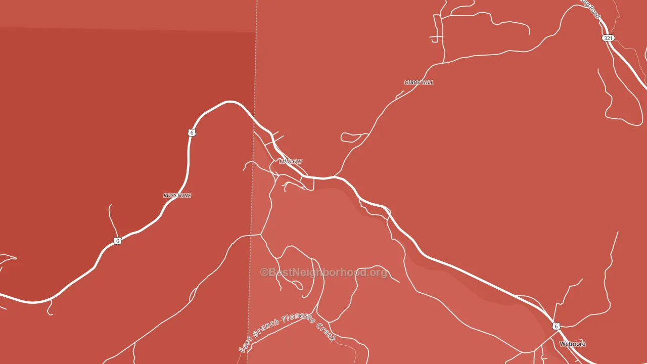 16333, PA block-group political-lean map