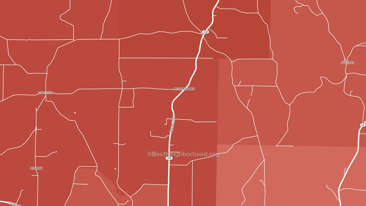 16334, PA block-group political-lean map