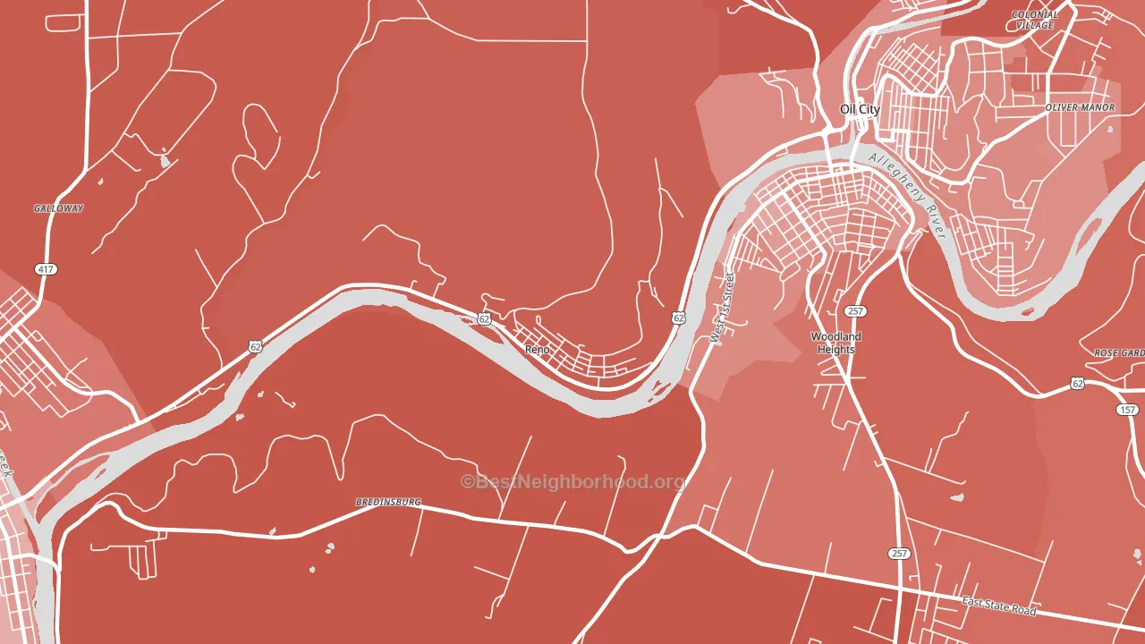 16343, PA block-group political-lean map