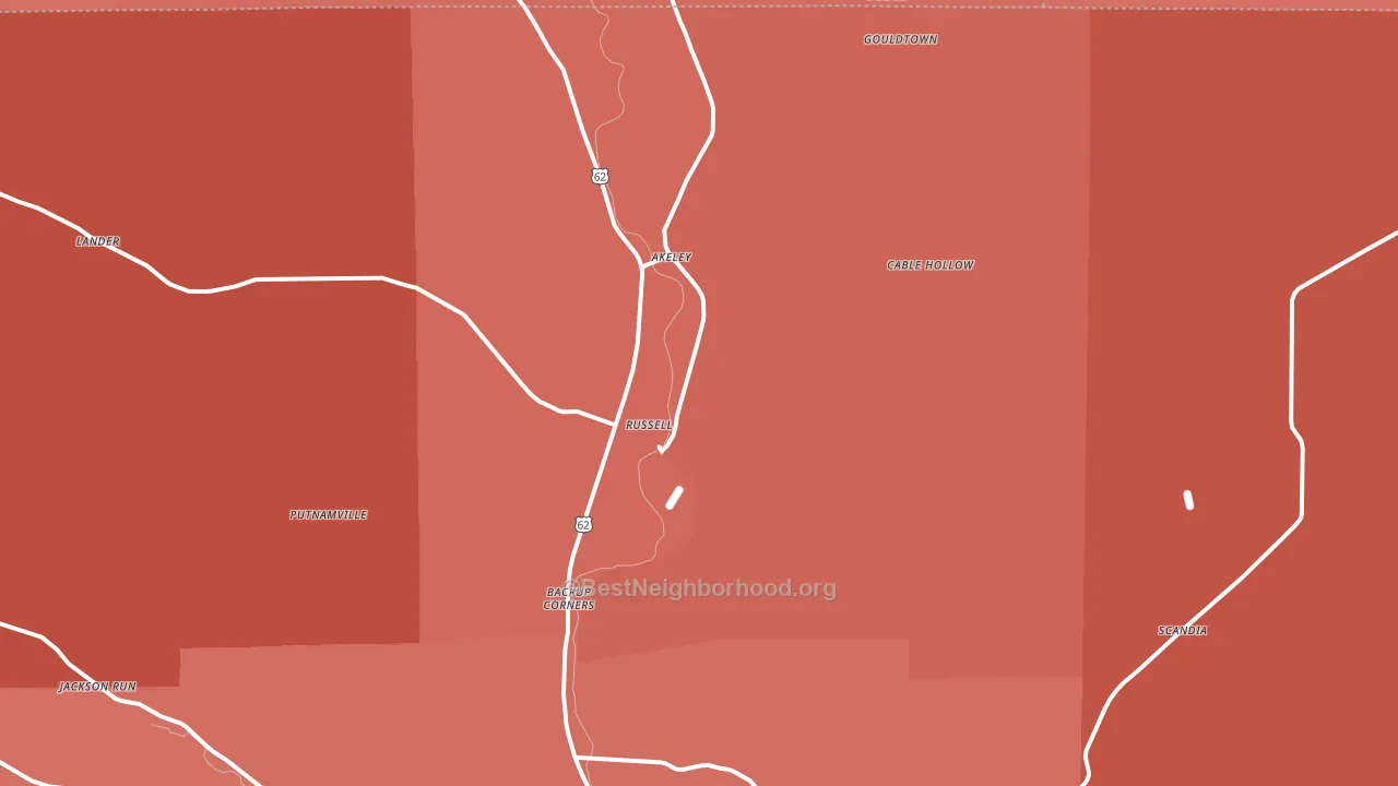 16345, PA block-group political-lean map