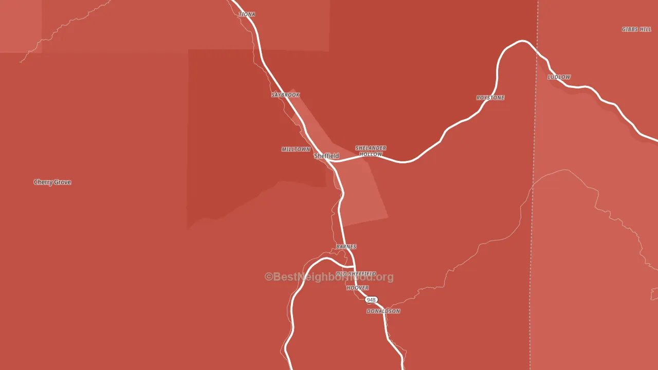 16347, PA block-group political-lean map