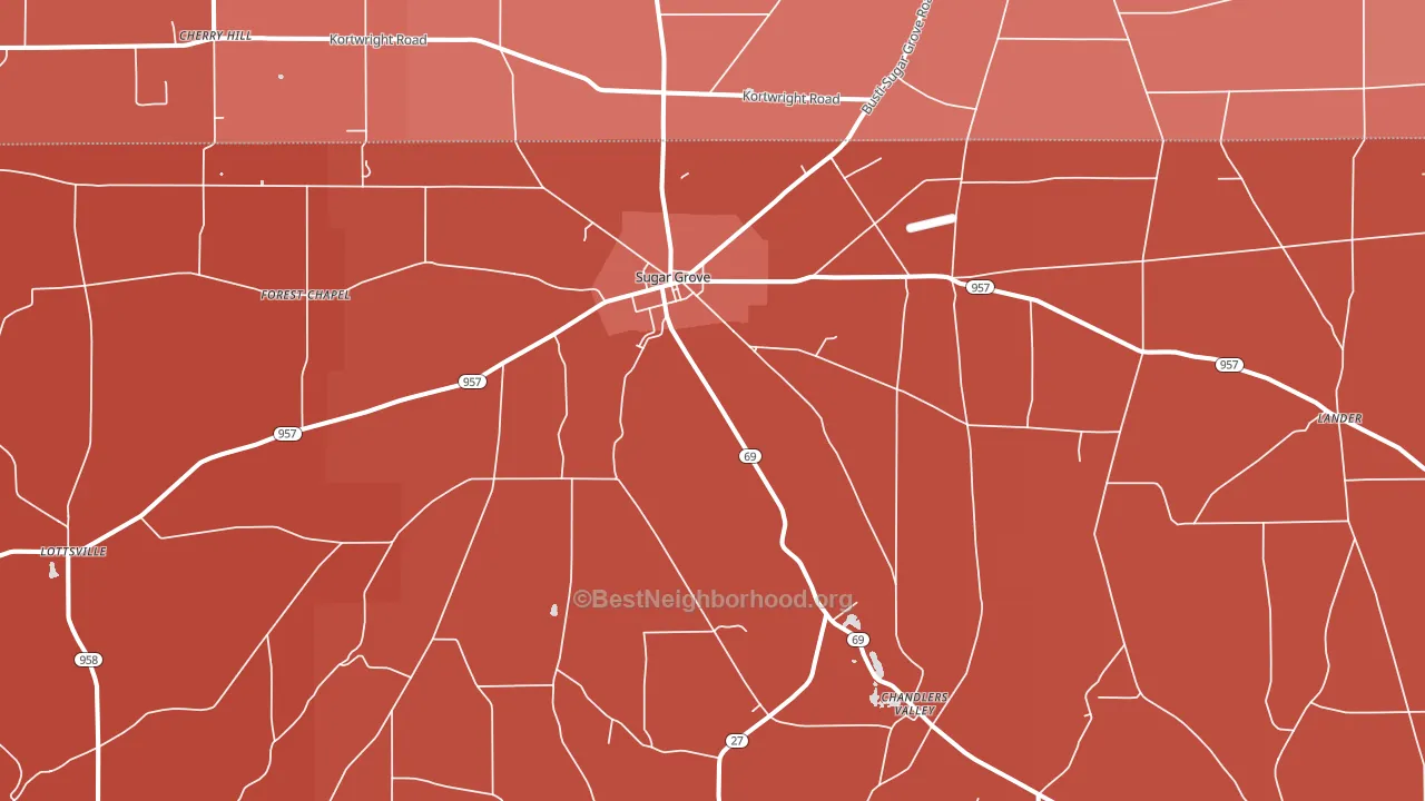16350, PA block-group political-lean map