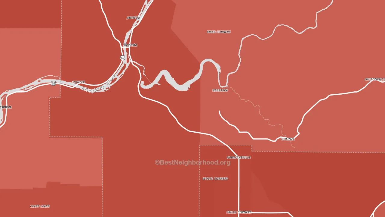 16353, PA block-group political-lean map