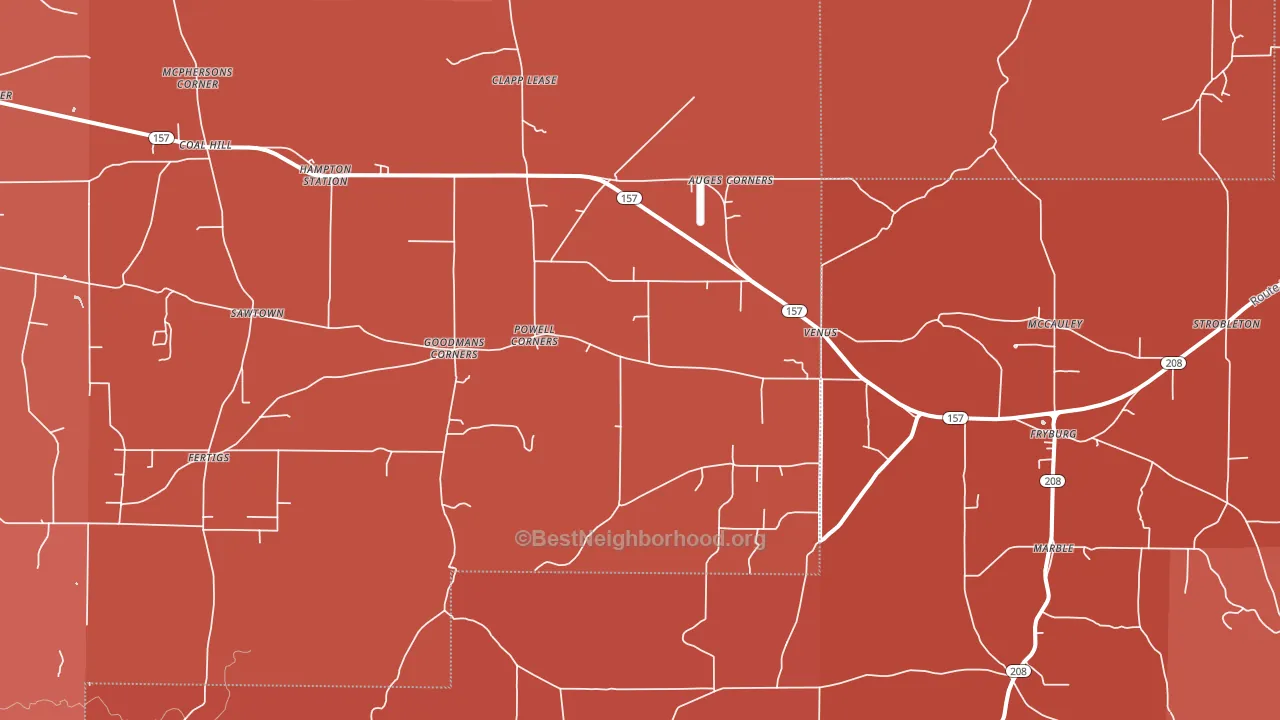 16364, PA block-group political-lean map