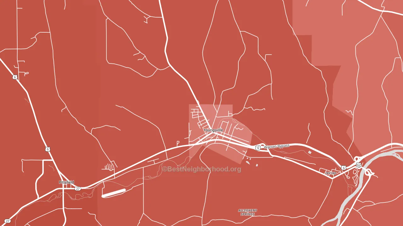 16371, PA block-group political-lean map