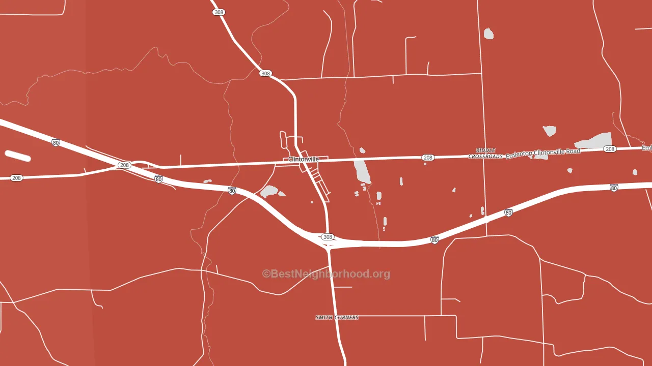 16372, PA block-group political-lean map