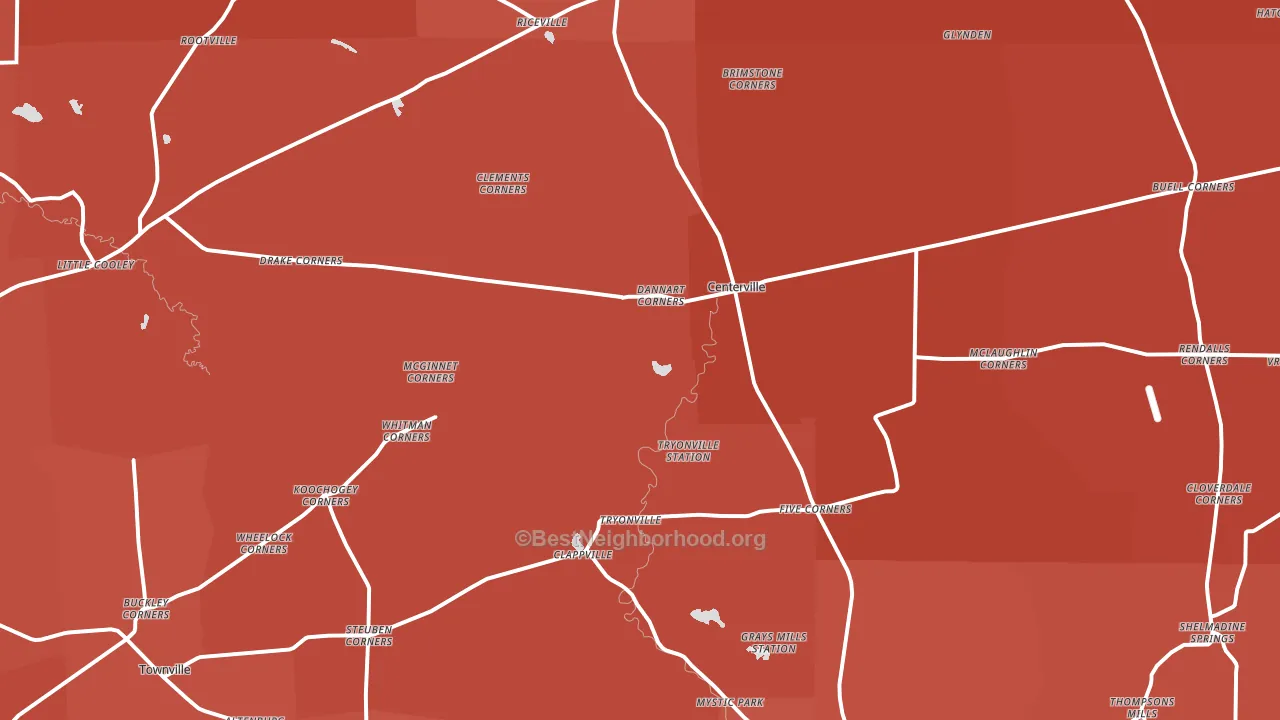 16404, PA block-group political-lean map