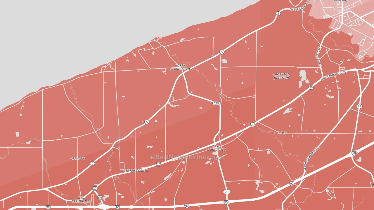16411, PA block-group political-lean map