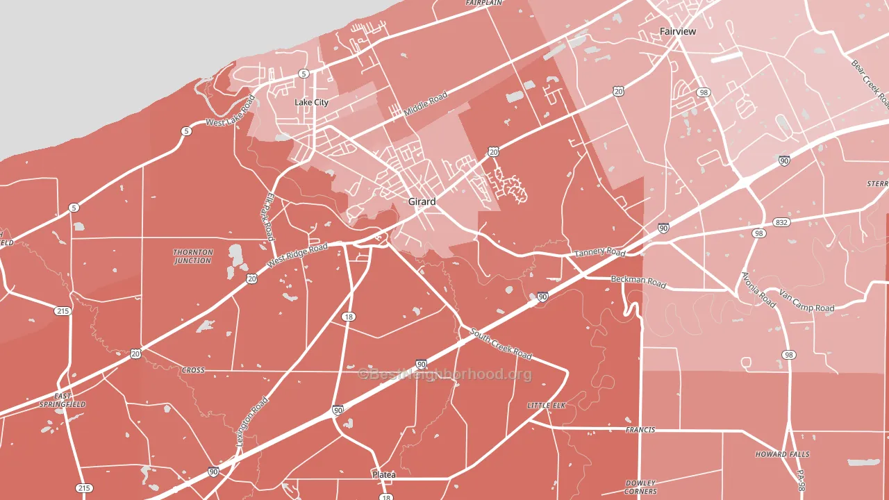 16417, PA block-group political-lean map