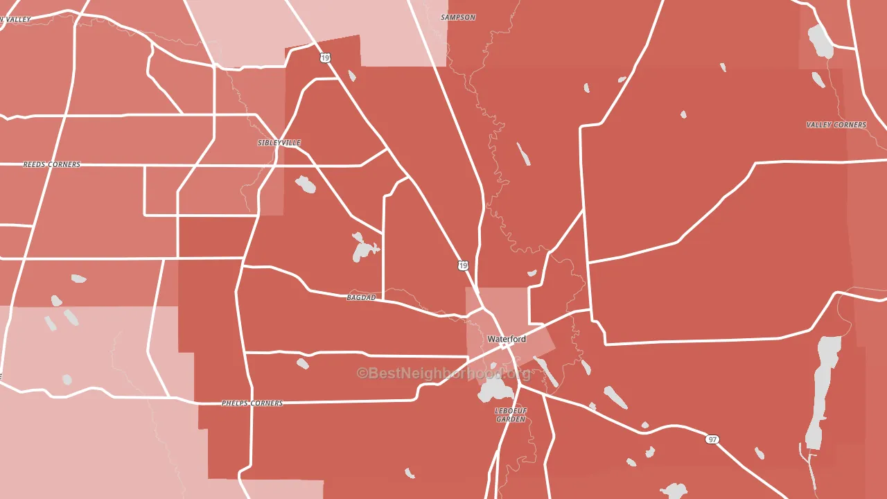 16441, PA block-group political-lean map