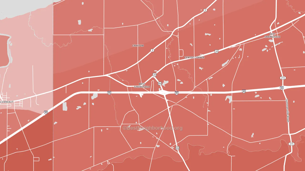 16443, PA block-group political-lean map