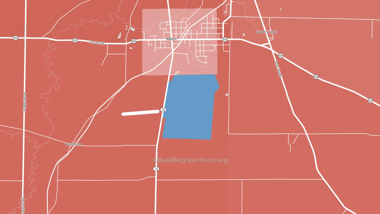 16475, PA block-group political-lean map
