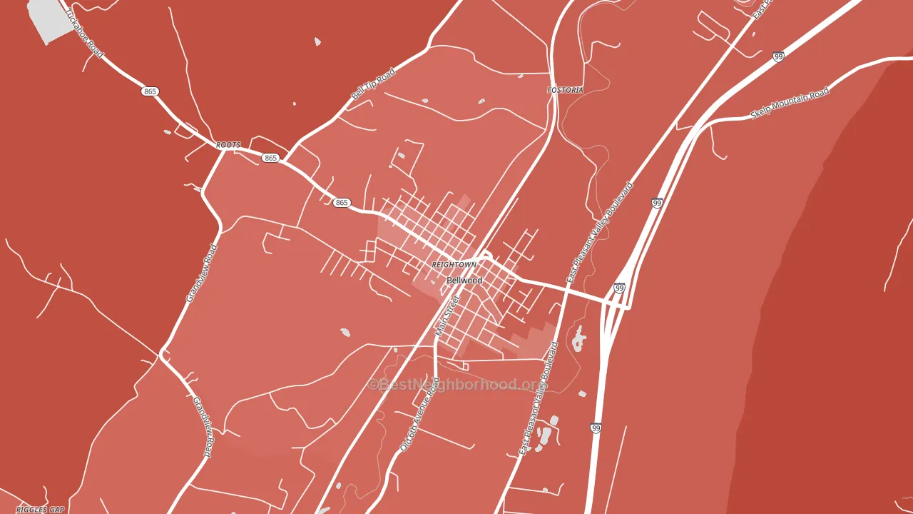 16617, PA block-group political-lean map
