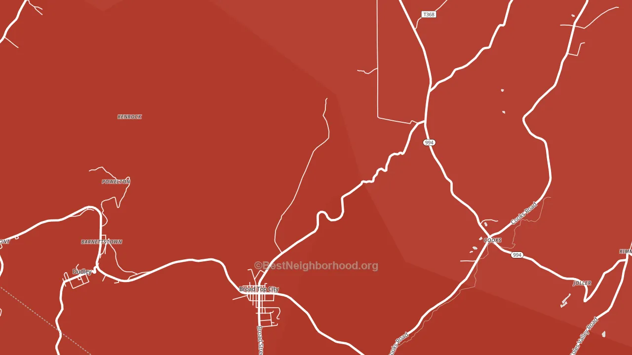 16621, PA block-group political-lean map