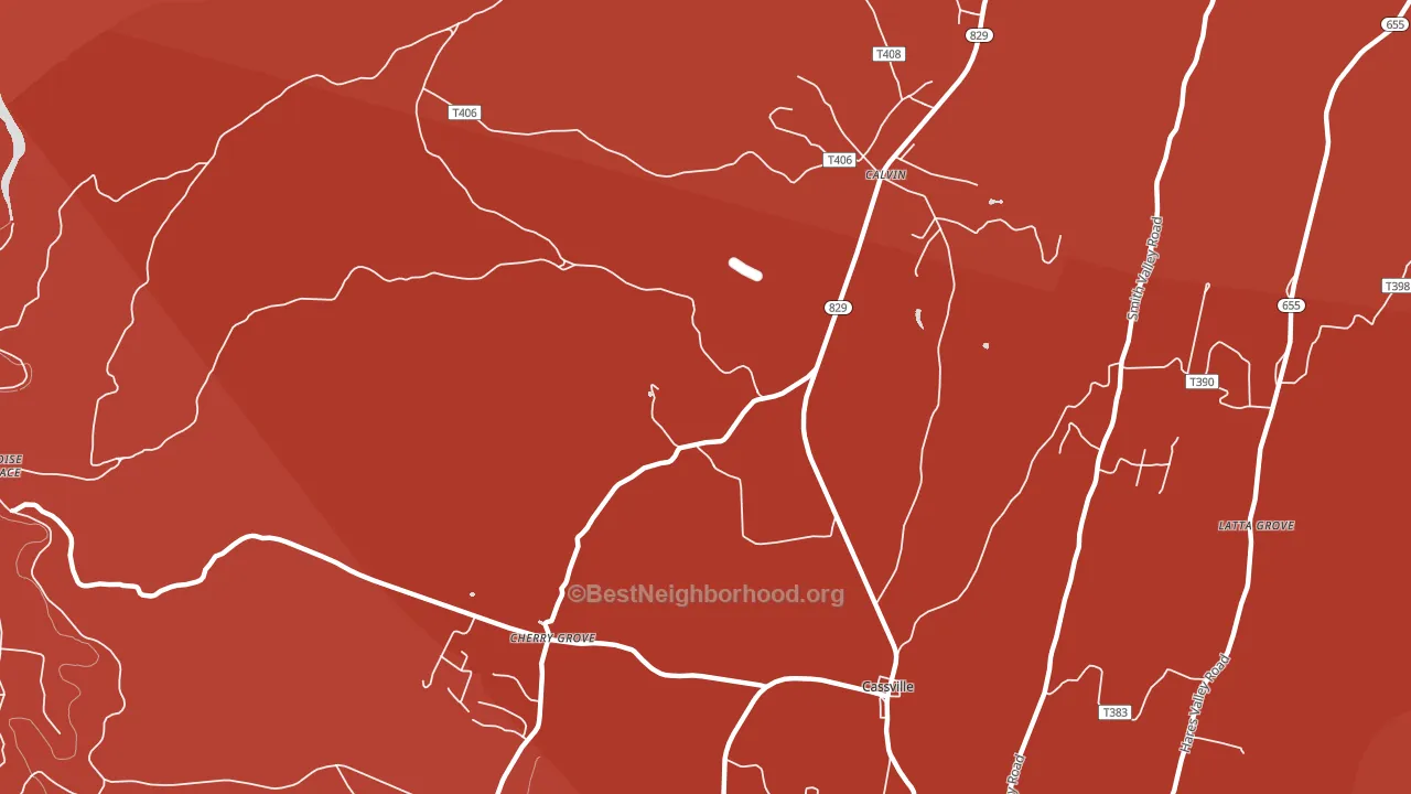16622, PA block-group political-lean map