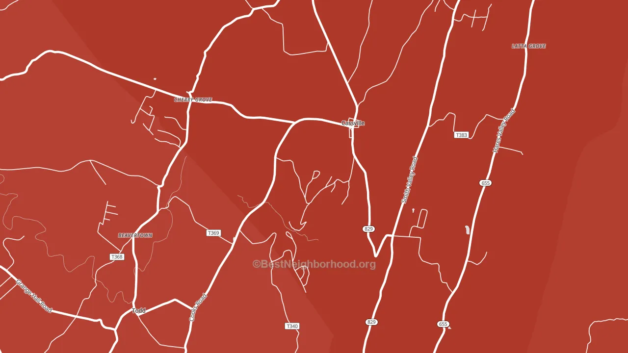 16623, PA block-group political-lean map