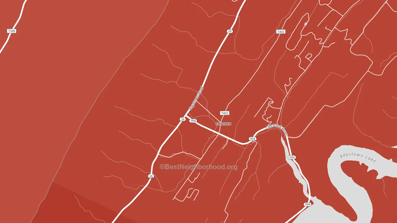 16638, PA block-group political-lean map