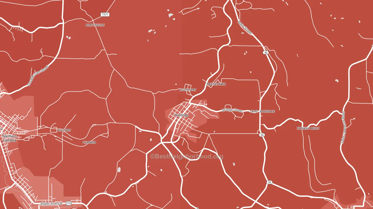16646, PA block-group political-lean map