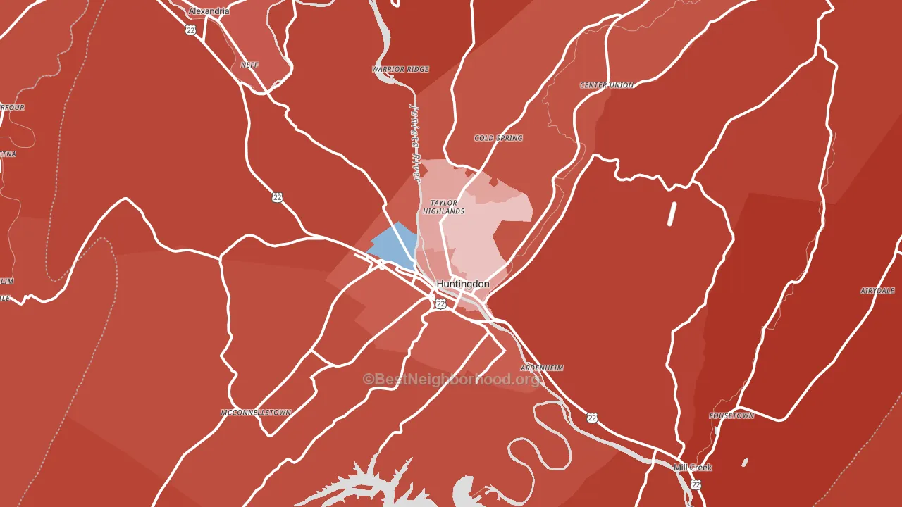 16652, PA block-group political-lean map