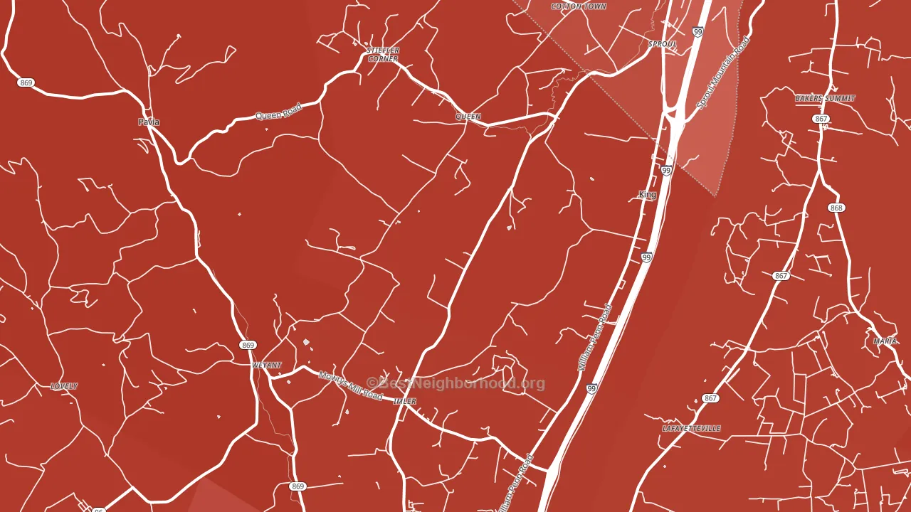 16655, PA block-group political-lean map