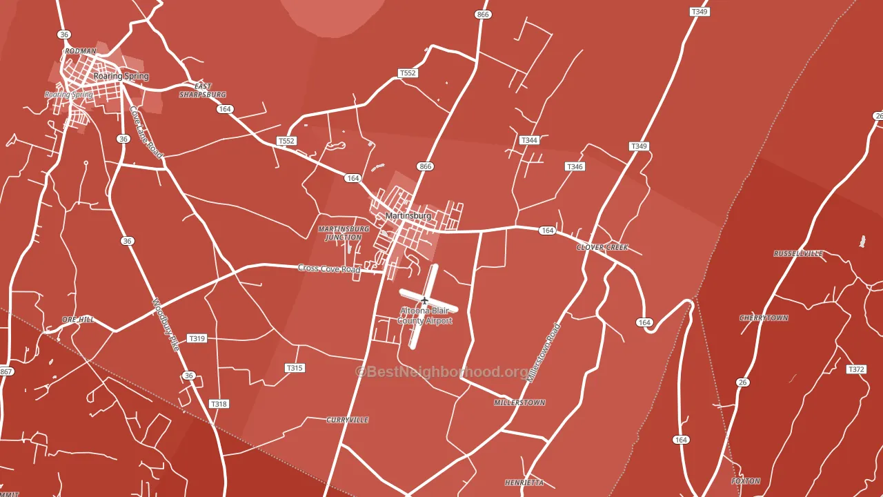 16662, PA block-group political-lean map