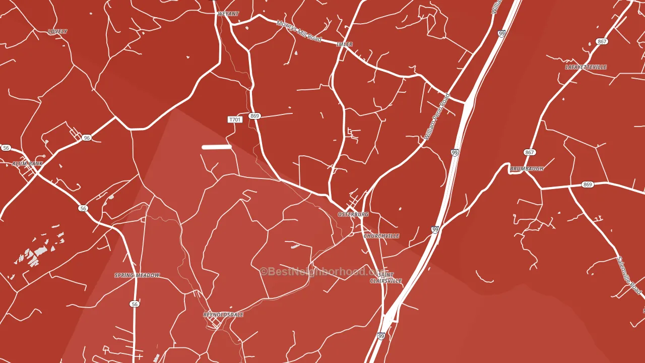 16667, PA block-group political-lean map