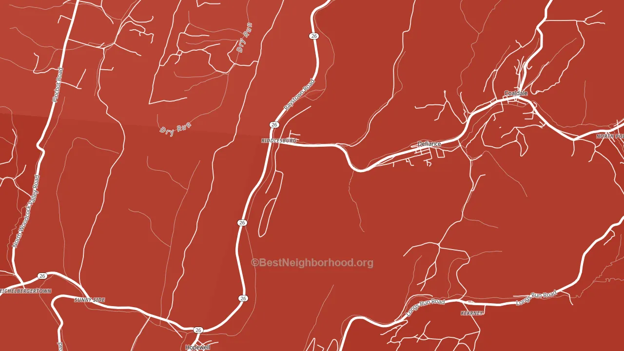 16672, PA block-group political-lean map