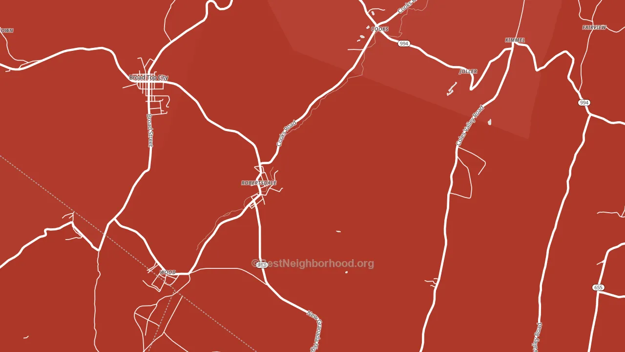 16674, PA block-group political-lean map