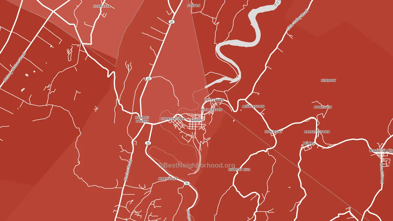 16678, PA block-group political-lean map